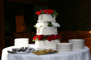 3 Tier Cake with Roses